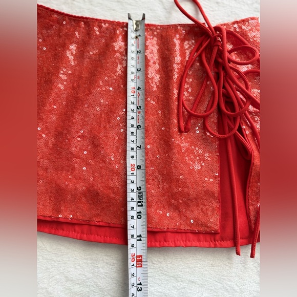 Sequin Wrap Mini Skirt | Tie-Side | Coachella Ibiza Festival Vibes - Picture 7 of 7